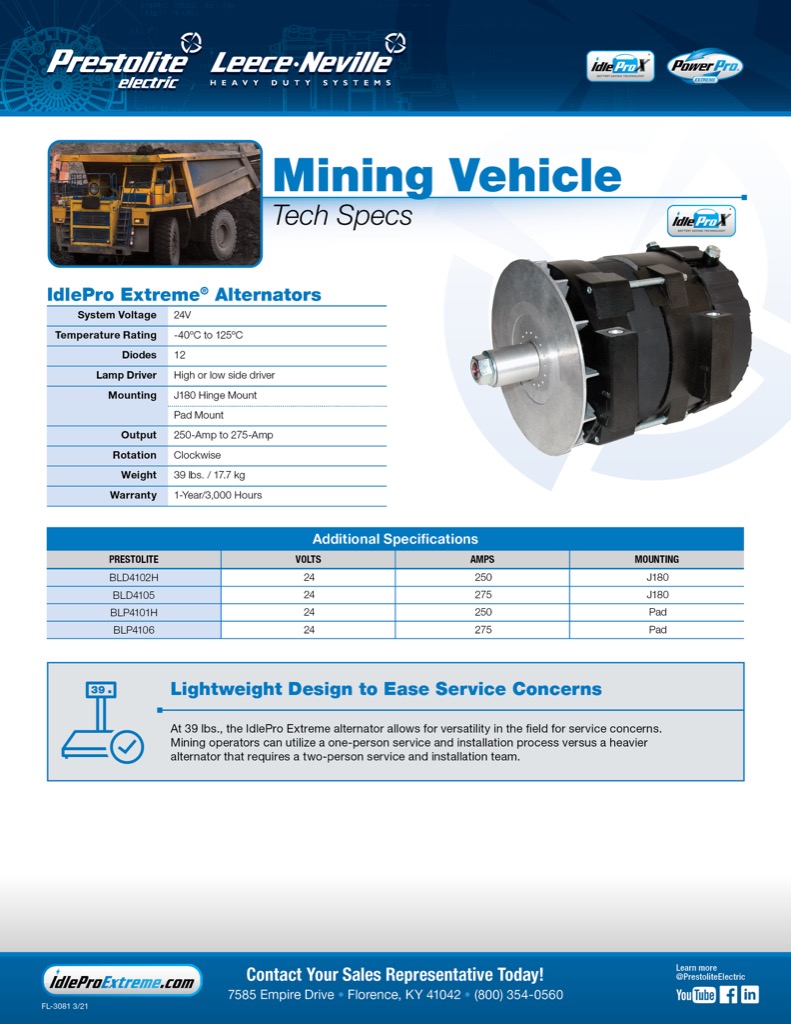 PEI Mining Tech Spec flyer